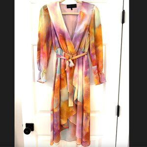 Kendall + Kylie Front Wrap Colorful Spring Dress - Size 0/2